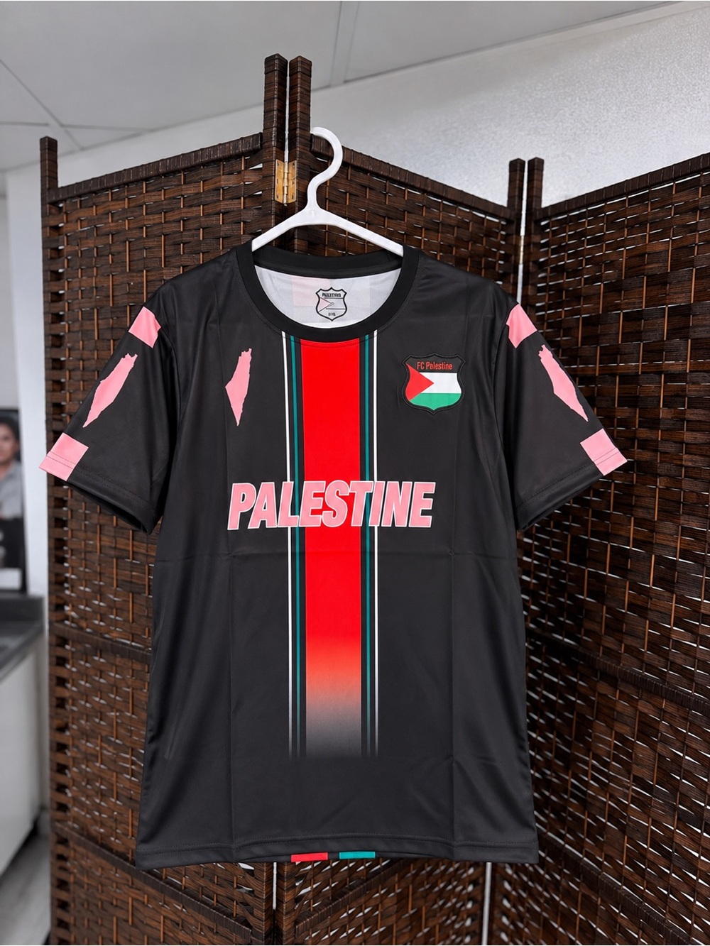 Palestine Black & Pink Football Jersey